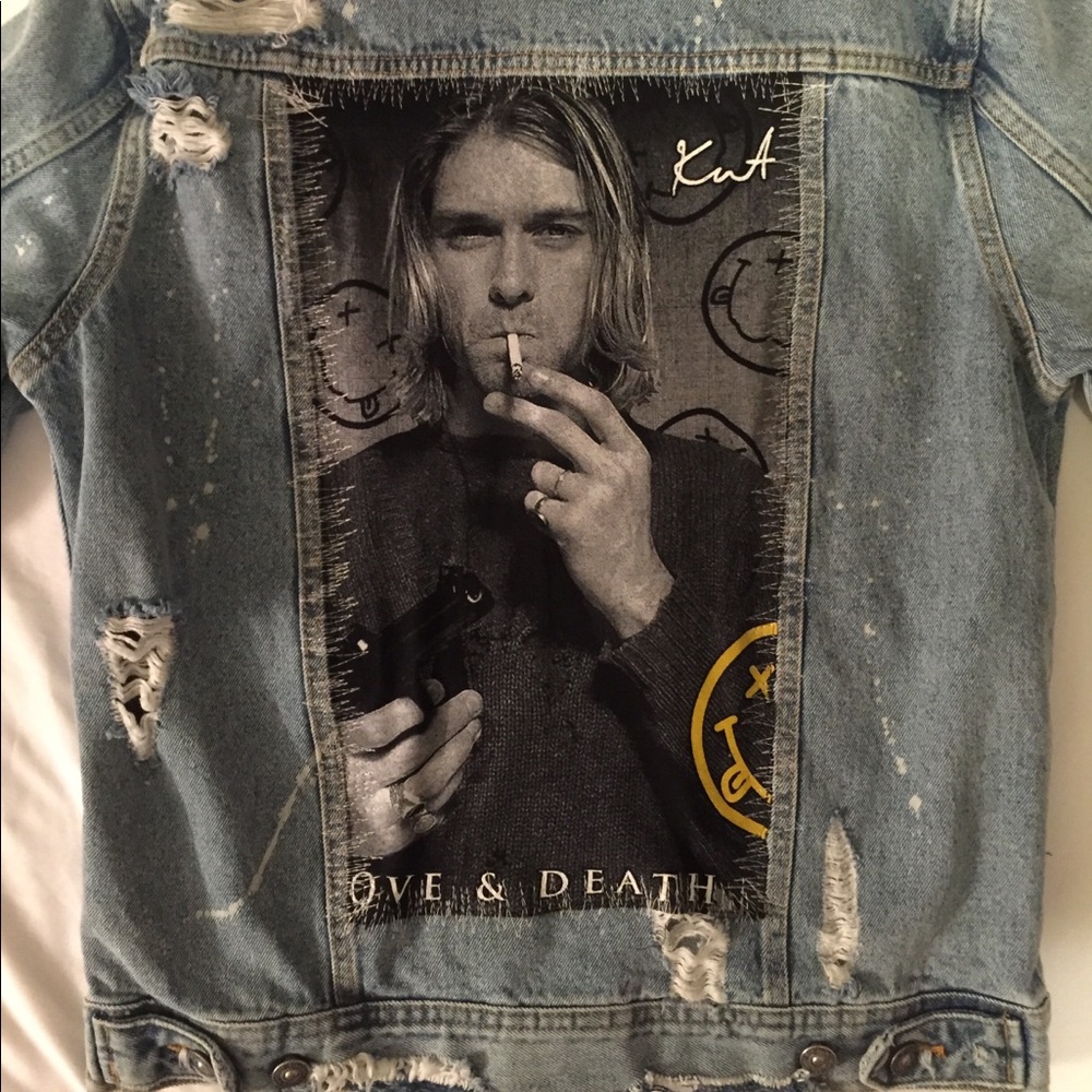 Kurt Cobain Love & Death Denim Jacket - Picture 2 of 8